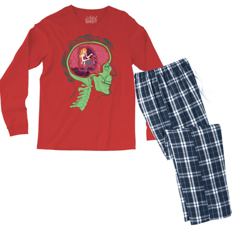 Sex Brain Men's Long Sleeve Pajama Set | Artistshot