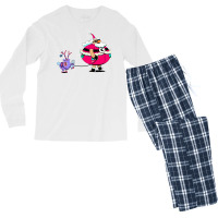 Santa With Deer Men's Long Sleeve Pajama Set | Artistshot