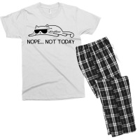 Lazy Cat Men's T-shirt Pajama Set | Artistshot