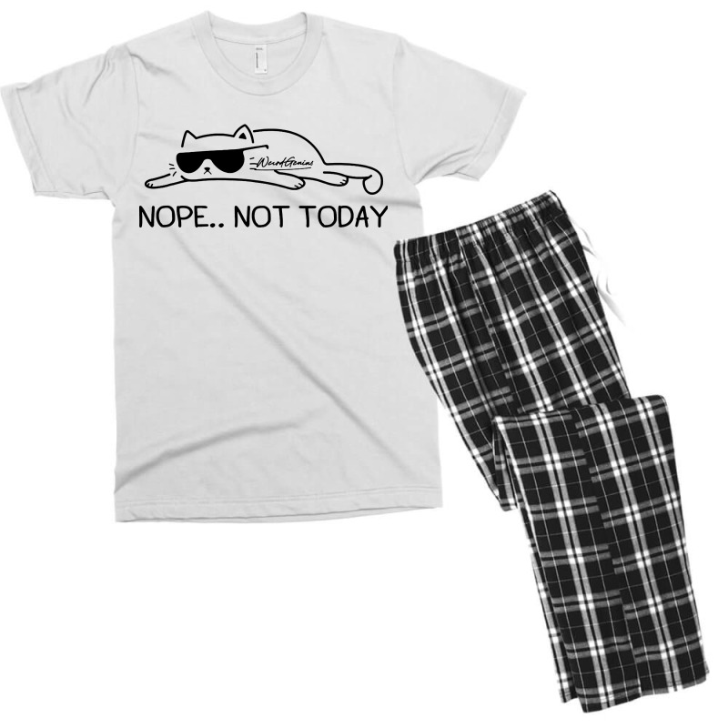 Lazy Cat Men's T-shirt Pajama Set | Artistshot