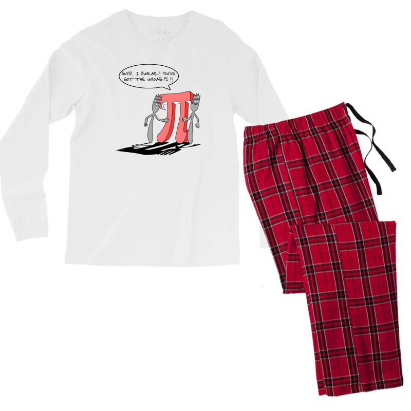 Pi Math Trouble Men's Long Sleeve Pajama Set | Artistshot