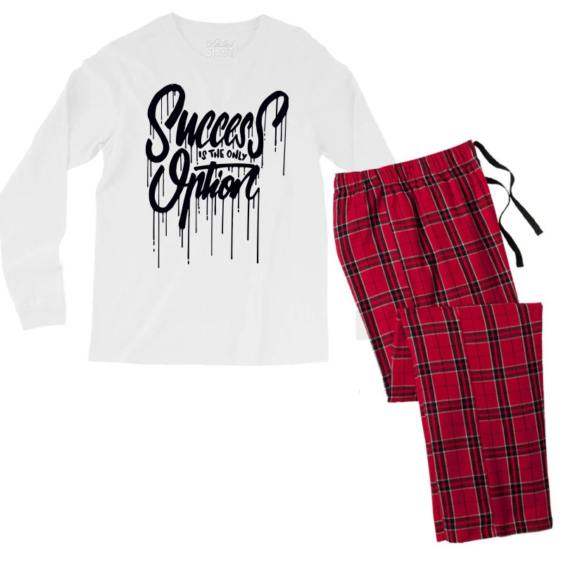 Success Is The Only Option Men's Long Sleeve Pajama Set | Artistshot