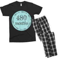 Funny 40th Birthday Milestone Belly Badge Gift Men's T-shirt Pajama Set | Artistshot