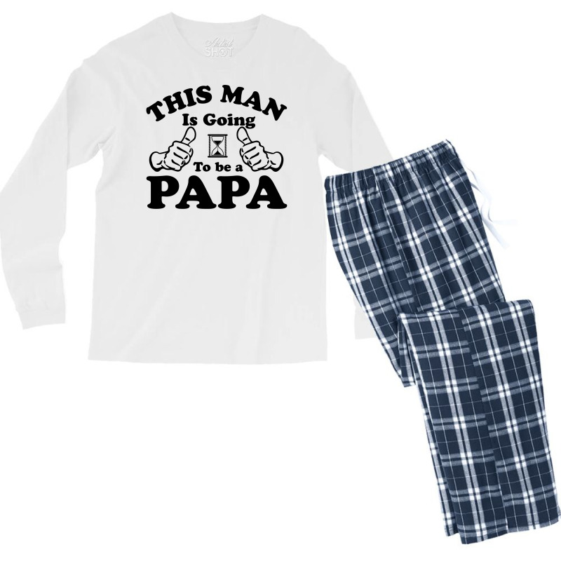 This Man Is Going To Be A Papa Men's Long Sleeve Pajama Set | Artistshot