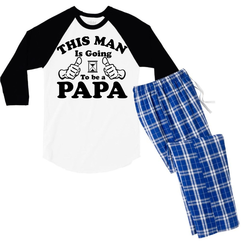 This Man Is Going To Be A Papa Men's 3/4 Sleeve Pajama Set | Artistshot