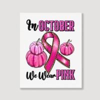 In October We Wear Pink Portrait Canvas Print | Artistshot