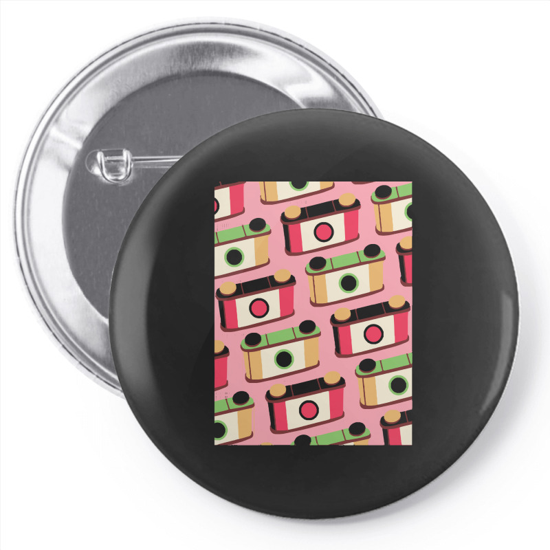 Pinhole Camera T  Shirt Retro Pinhole Camera Pattern   Spring Seasonal Pin-back Button | Artistshot