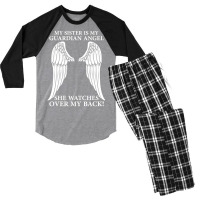 My Sister Is My Guardian Angel Men's 3/4 Sleeve Pajama Set | Artistshot