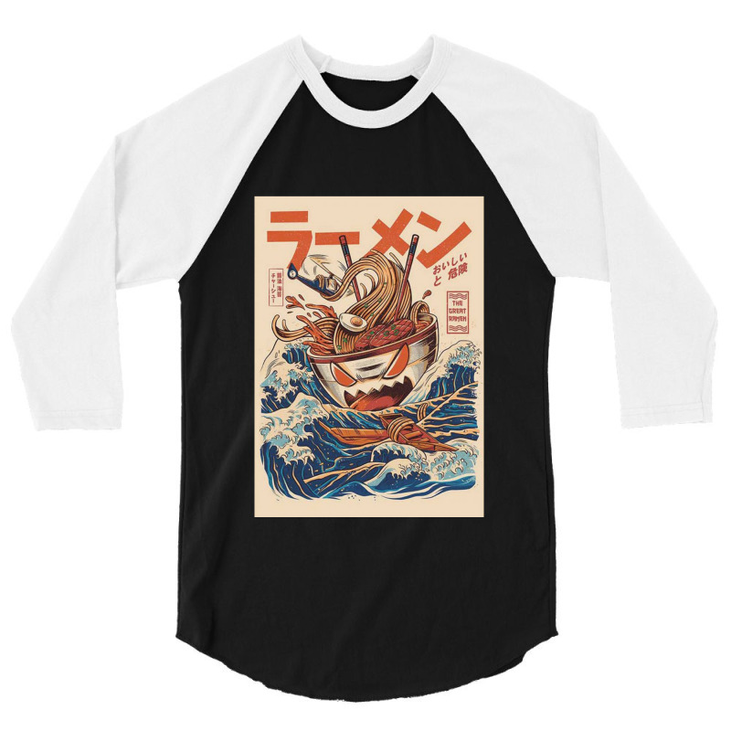 Sushi Ramen Mie 3/4 Sleeve Shirt by gracia lunna | Artistshot