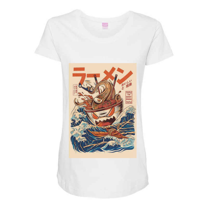 Sushi Ramen Mie Maternity Scoop Neck T-shirt by gracia lunna | Artistshot