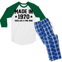 Made In 1970 Aged Like A Fine Wine Men's 3/4 Sleeve Pajama Set | Artistshot