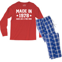 Made In 1978 Aged Like A Fine Wine Men's Long Sleeve Pajama Set | Artistshot