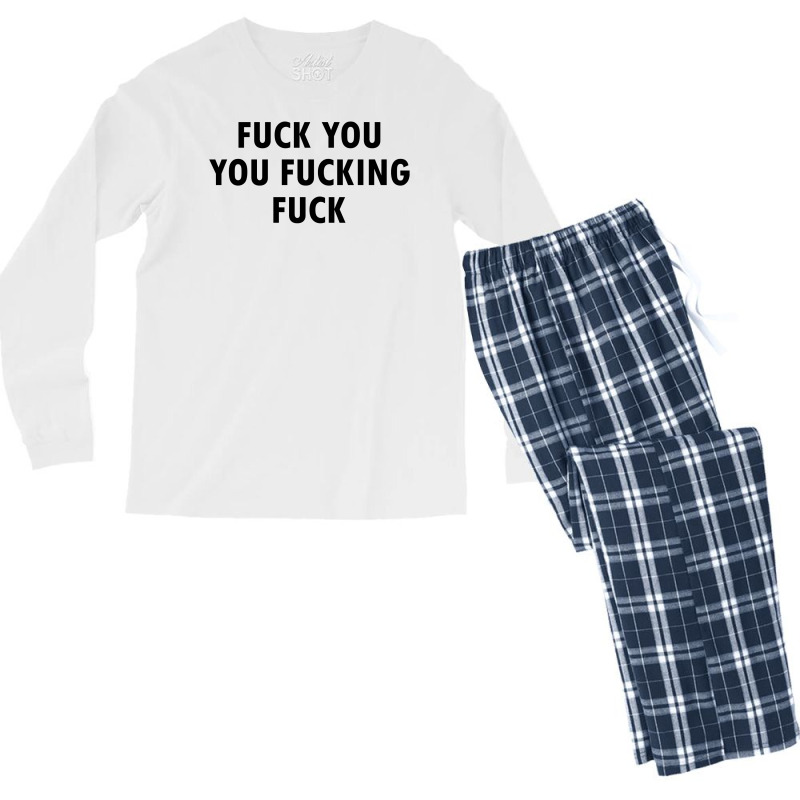 Fuck You Shameless Lip (fuck You You Fucking Fuck) Men's Long Sleeve Pajama Set by SabriAcar | Artistshot