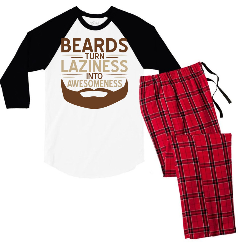 Beards Laziness Men's 3/4 Sleeve Pajama Set | Artistshot