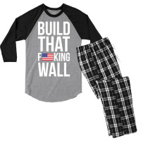 Build That F U S King Wall Men's 3/4 Sleeve Pajama Set | Artistshot