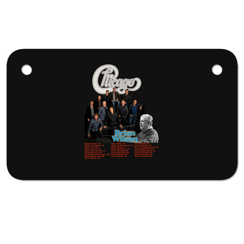 Chicago And Brian Wilson Summer Motorcycle License Plate | Artistshot