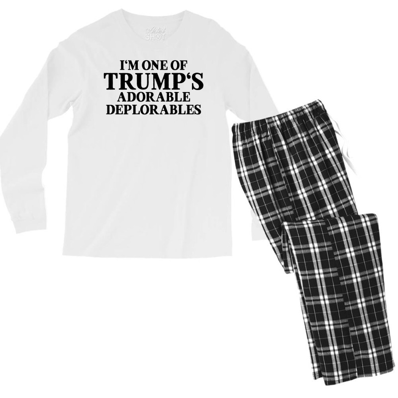 I Am One Of Trumps Adorable Deplorables Men's Long Sleeve Pajama Set | Artistshot