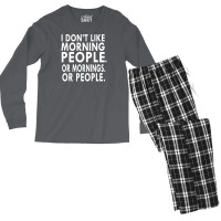 I Don't Like Morning People Men's Long Sleeve Pajama Set | Artistshot