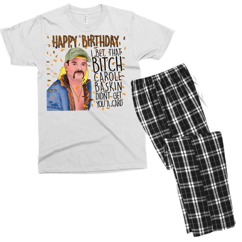 Joe Exotic Funny Birthday Card Tiger King Men's T-shirt Pajama Set by Nitastudioz | Artistshot