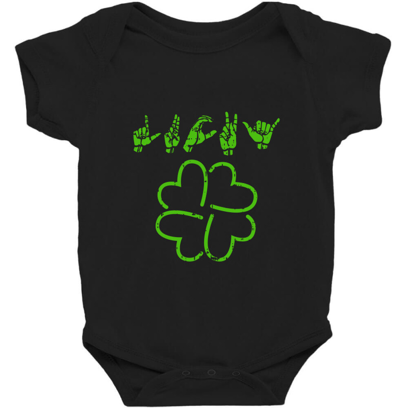 Lucky Sign Language Baby Bodysuit by trasheatercomicsart | Artistshot