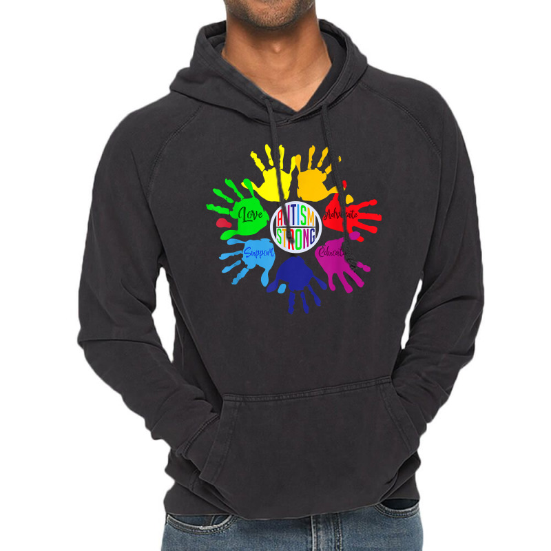 Autism Awareness Shirt Sign Language Hand Puzzle Support T Shirt Vintage Hoodie by Gondran | Artistshot