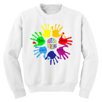 Autism Awareness Shirt Sign Language Hand Puzzle Support T Shirt Youth Sweatshirt | Artistshot