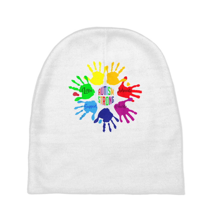 Autism Awareness Shirt Sign Language Hand Puzzle Support T Shirt Baby Beanies by Gondran | Artistshot