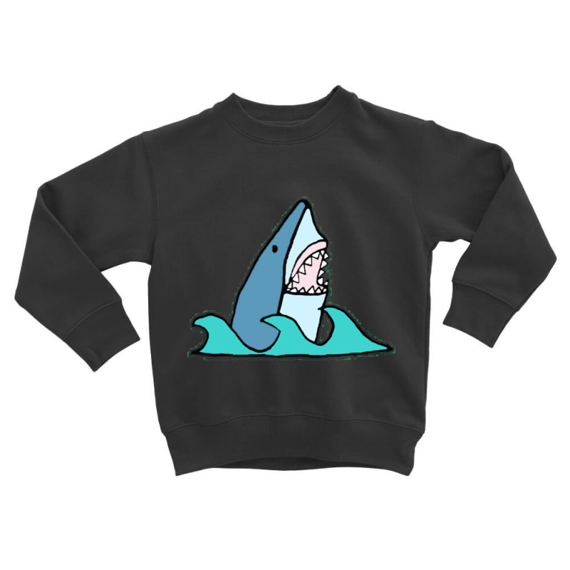 Shark In Water Toddler Sweatshirt | Artistshot