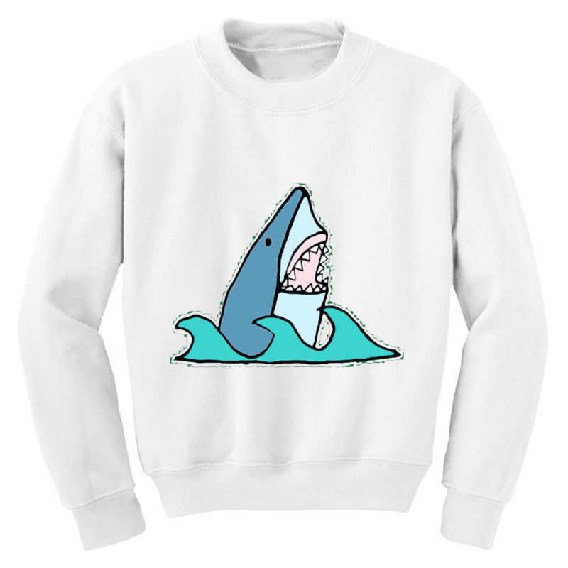 Shark In Water Youth Sweatshirt | Artistshot