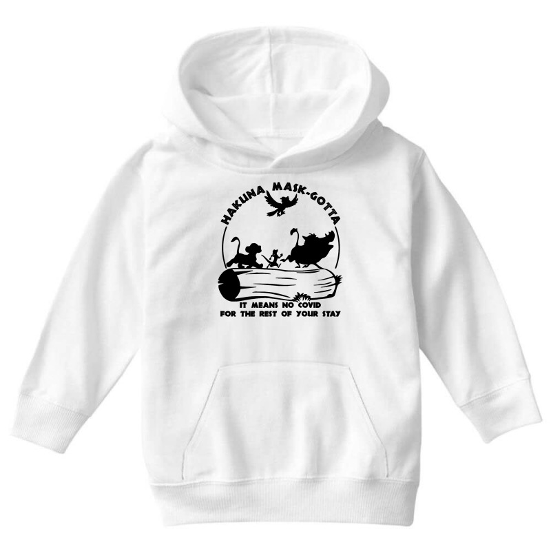 Hakuna Mask Gotta Youth Hoodie by qimanariski | Artistshot