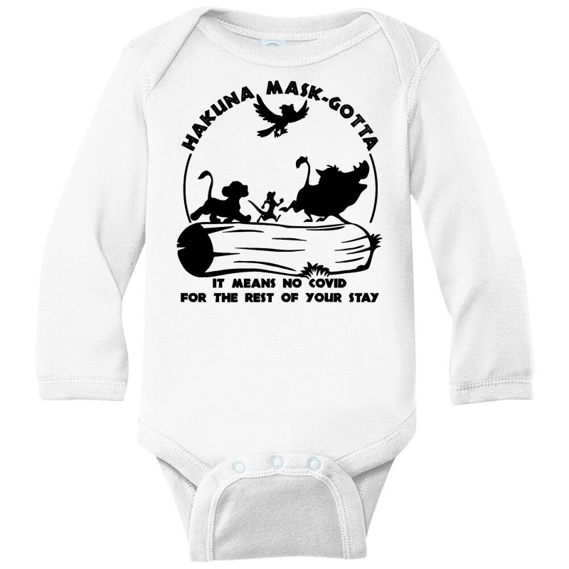 Hakuna Mask Gotta Long Sleeve Baby Bodysuit by qimanariski | Artistshot