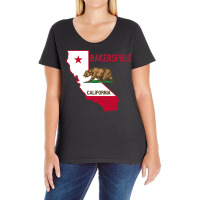 Bakersfield   California Flag  Cool Vintage Bakersfield Ca Premium T S Ladies Curvy T-shirt | Artistshot