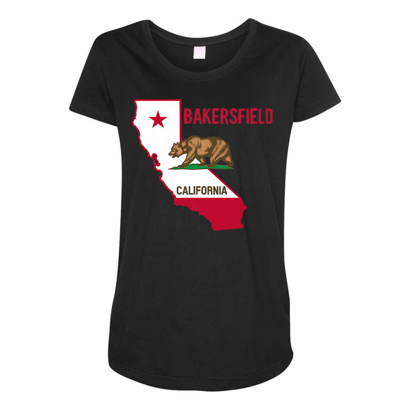 Bakersfield   California Flag  Cool Vintage Bakersfield Ca Premium T S Maternity Scoop Neck T-shirt by Gondran | Artistshot