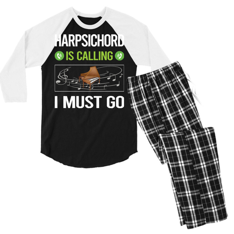 Harpsichord T Shirtit Is Calling I Must Go Harpsichord Harpsichordist Men's 3/4 Sleeve Pajama Set | Artistshot