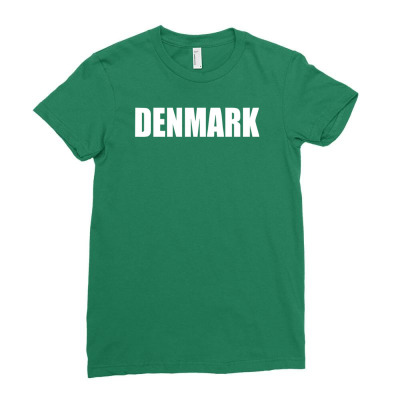 Denmark International Team National Country Ladies Fitted T-shirt Designed By Kiwonxtees