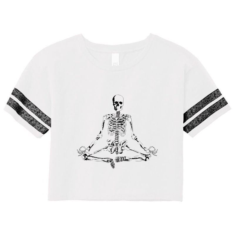 Meditating Skeleton Scorecard Crop Tee by trasheatercomicsart | Artistshot