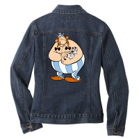 Obelix And Dogmatix Asterix Ladies Denim Jacket | Artistshot