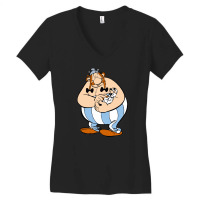 Obelix And Dogmatix Asterix Women's V-neck T-shirt | Artistshot