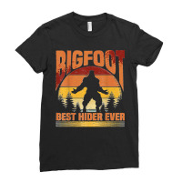 Bigfoot Sasquatsch Vintage Retro Hide & Seek World Champion T Shirt Ladies Fitted T-shirt | Artistshot