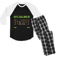 Insect Collecting T Shirtit Is Calling I Must Go Insect Collecting T S Men's 3/4 Sleeve Pajama Set | Artistshot