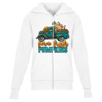 Farm Fresh Pumpkins Truck Youth Zipper Hoodie | Artistshot