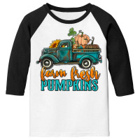 Farm Fresh Pumpkins Truck Youth 3/4 Sleeve | Artistshot