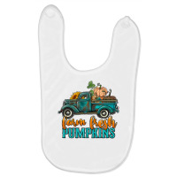 Farm Fresh Pumpkins Truck Baby Bibs | Artistshot