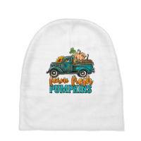 Farm Fresh Pumpkins Truck Baby Beanies | Artistshot