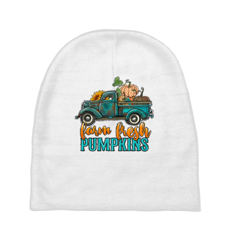 Farm Fresh Pumpkins Truck Baby Beanies by RanaPortraitStore | Artistshot