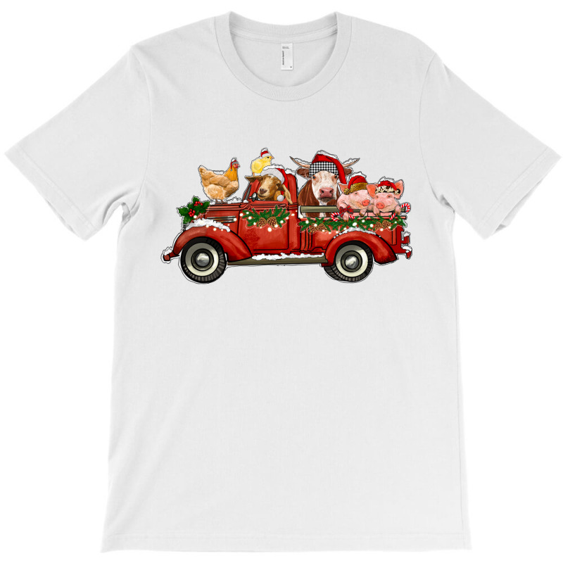 Christmas Truck With Farm Animals T-Shirt by RanaPortraitStore | Artistshot