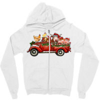 Christmas Truck With Farm Animals Zipper Hoodie | Artistshot