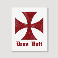 Deus Vult Templar Order Knights Templar Holy Cross Helmet T Shirt Portrait Canvas Print | Artistshot