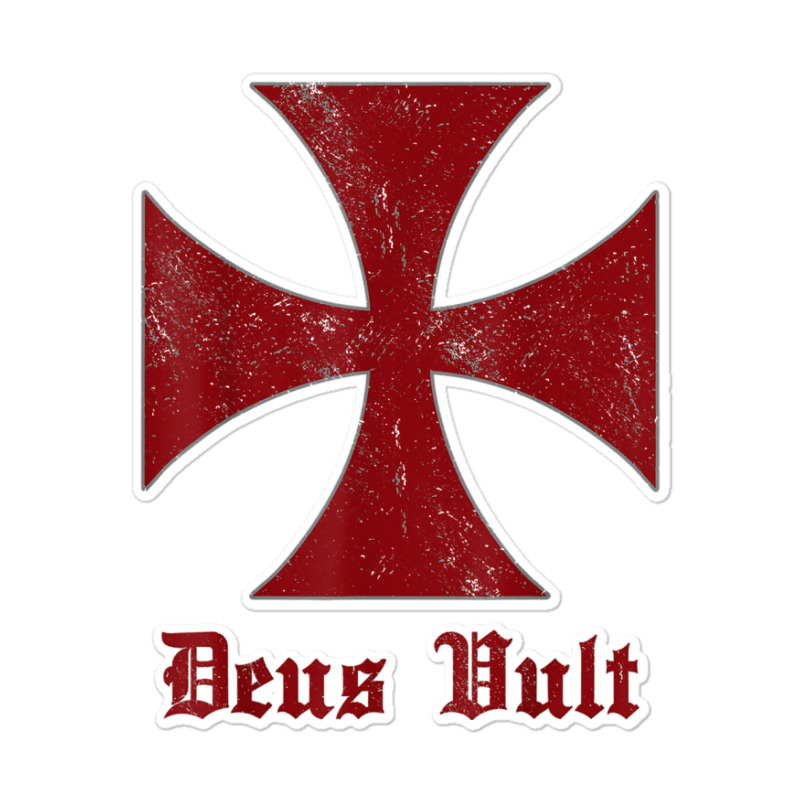 Deus Vult Templar Order Knights Templar Holy Cross Helmet T Shirt Sticker | Artistshot