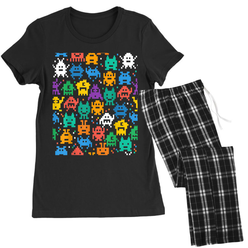 Invaders I Love 80s Retro 8 Bit Space Monsters Women's Pajamas Set by Hoang95 | Artistshot